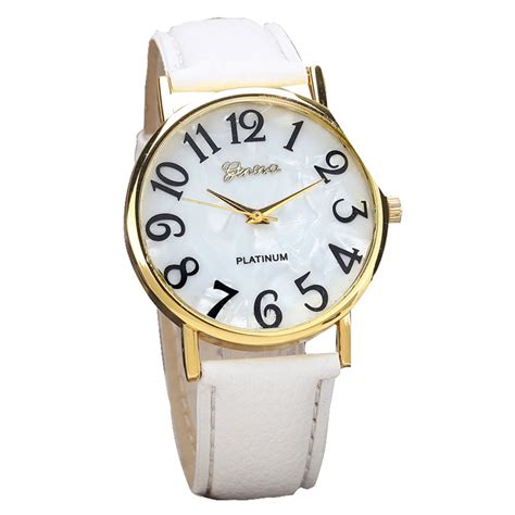 Women Retro Digital Dial Wind Up Watches For Men No Battery Leather Band Quartz Analog Windup