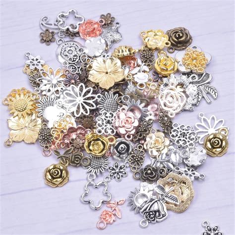 Винтажные подвески из металлического сплава, 30/50/100 шт | AliExpress
