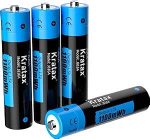 Amazon Kratax Rechargeable Aaa Lithium Batteries Mwh Triple A