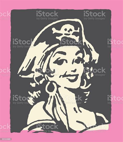 Smiling Female Pirate Stock Illustration Download Image Now Pirate