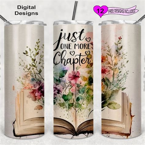 Just One More Chapter Svg Tumbler Etsy