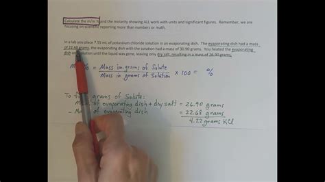 Unit 4 Mass Mass Percent Calculation In The Lab Youtube