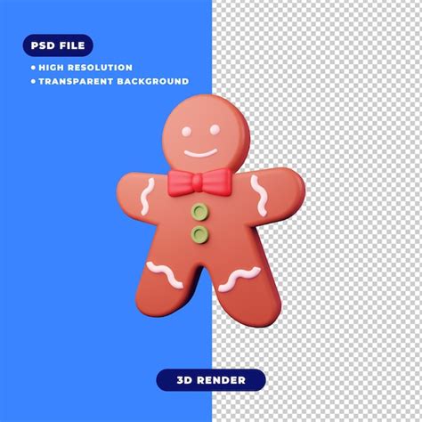 Premium Psd D Illustration Of Gingerbread Icon