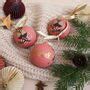 Personalised Festive Foliage Bauble White By Hello Marilu