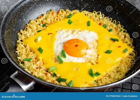 Kujirai Ramen Shin Ramyeon Or Ramyun With Egg Melted Cheese And