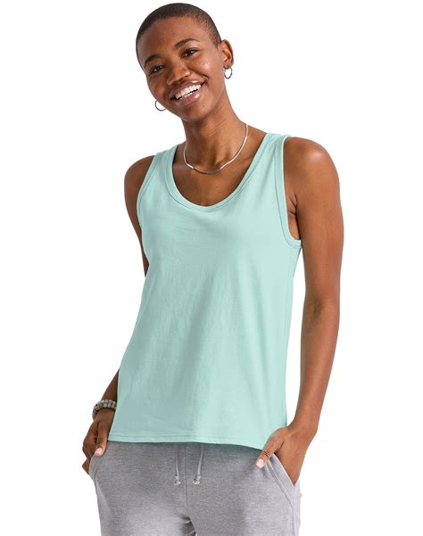 Hanes Essentials Tank Womens Cotton Sleeveless Tee Modern Fit 14