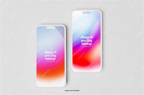 Premium Psd Phone 14 Pro Clay Mockup