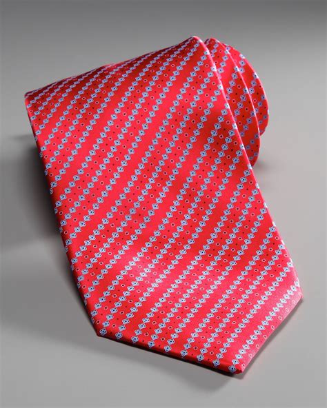 Stefano Ricci Floral Stripe Silk Tie Red Blue In Red For Men Null Lyst