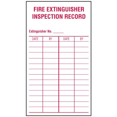 Printable Fire Extinguisher Labels