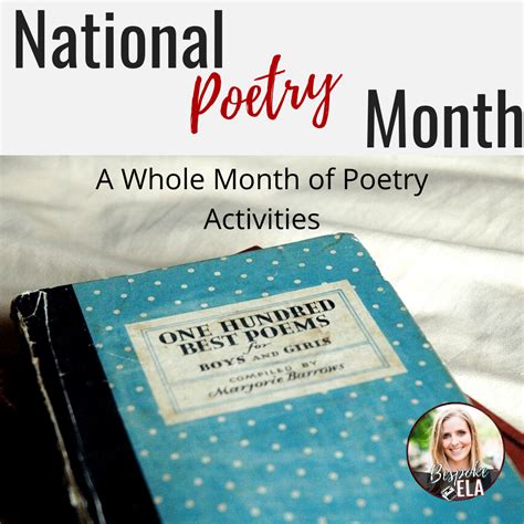 National Poetry Month A Whole Month Of Poetry Activities For Secondary