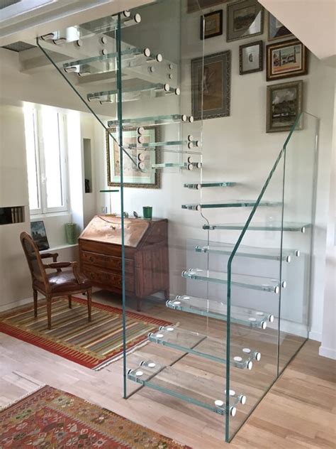 Escalier Skystep Verre Extra Clair Skystep Extra Clear Glass Stairs