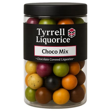 Tyrrell Liquorice Choco Mix | Chocolate Coated Black Liquorice | Flavo