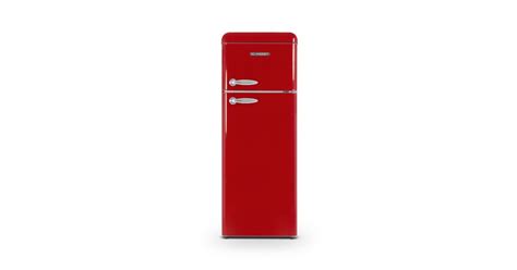 Réfrigérateur vintage 2 portes 211 L rouge de Schneider SCDD208VR