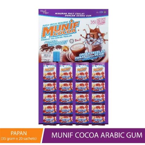 Munif Hijjaz Munif Cocoa Arabic Gum Papan Chocolate Malt Drink