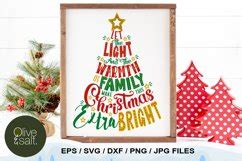 Christmas Tree Word Art SVG | Christmas Sign SVG | Card SVG