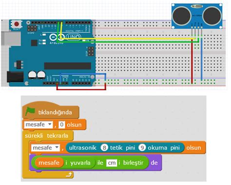 Mblock HC SR04 ile Mesafe Ölçümü 24 Nuxoe ve Yusufpb Yusuf