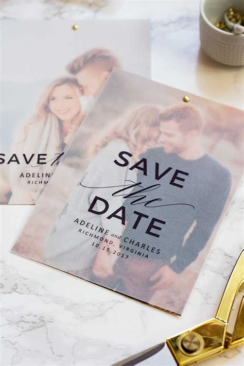 Make These Gorgeous Save The Dates At Home With This Free Save The Date Template Wedding