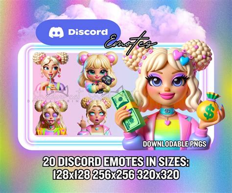 Discord Emotes Blonde Discord Emotes Kawaii Anime Blonde Hair Gamer Girl Streamer Emojis