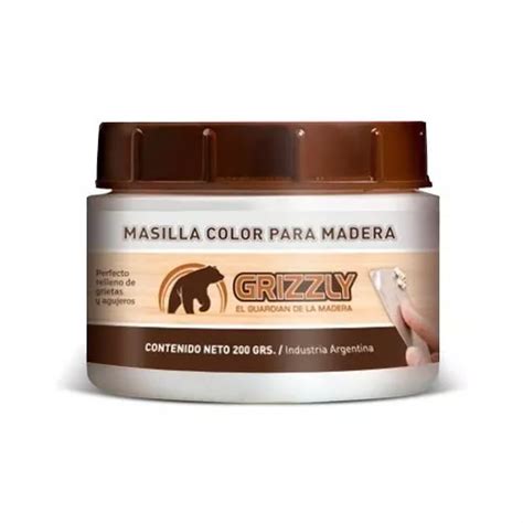 Masilla Para Madera X 200 Gr Color Natural Grizzly