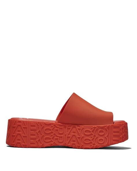 Marc Jacobs X Melissa Becky Platform Slides In Red Lyst