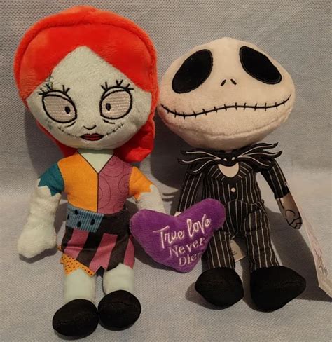 Disney Nightmare Before Christmas Jack And Sally Plush Toy Dolls New With