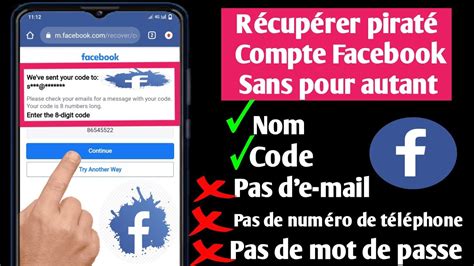 Comment R Cup Rer Un Compte Facebook Pirat Sans E Mail Ni Num Ro De