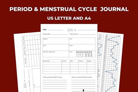 Printable Period Menstrual Cycle Journal Us Letter And A