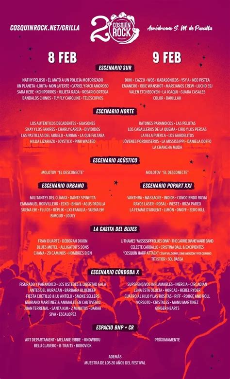 Cosquín Rock 2020 mirá la grilla completa Filo News