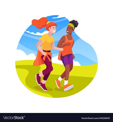 Jogging isolated cartoon Royalty Free Vector Image