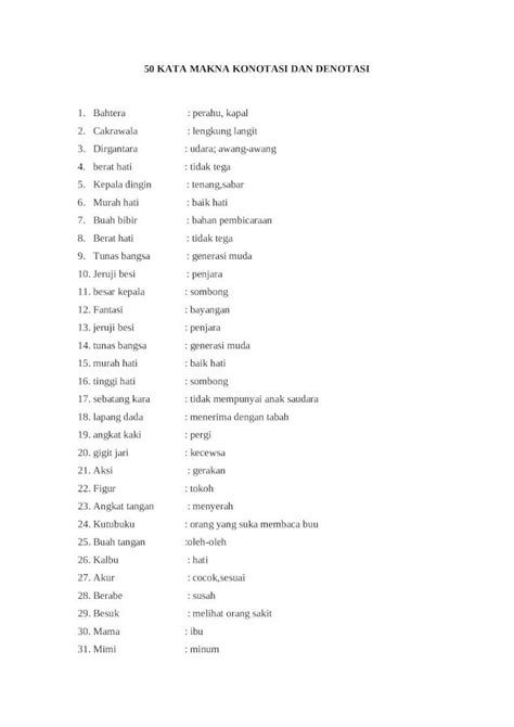 Docx Kata Makna Konotasi Dan Denotasi Docx Dokumen Tips