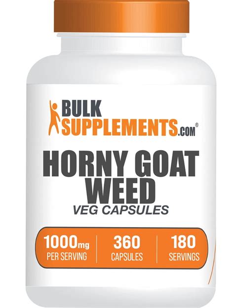 BulkSupplements Horny Goat Weed Extract Capsules 1000mg Herbal