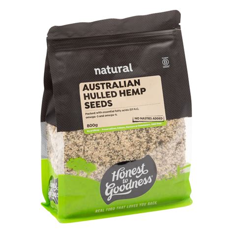 Australian Hemp Seeds 800g Hulled Honest To Goodness