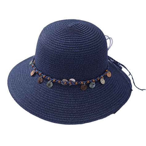 56 58 Cm Hat Circumference Female Summer Sun Hat Straw Hat Tassel Conch