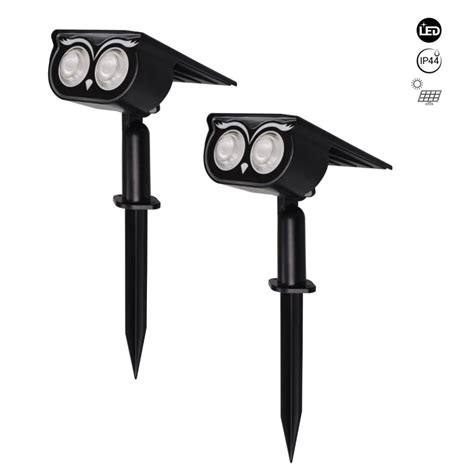 Pack X 2 Foco Solar Exterior LED Con Pincho 1W 2x0 5W IP65