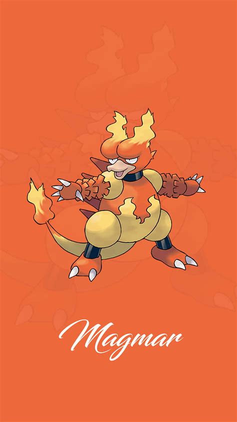 Download Magmar Pokemon Fire Type Illustration Wallpaper | Wallpapers.com