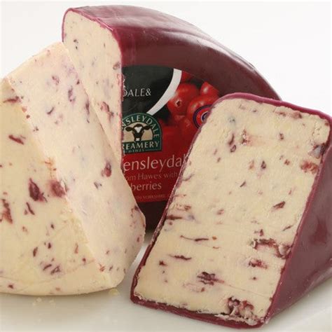 Wensleydale Cheese With Cranberriescut And Wrapped By Igourmetcheese