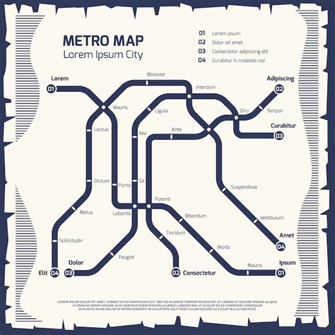 Premium Vector | Metro subway map