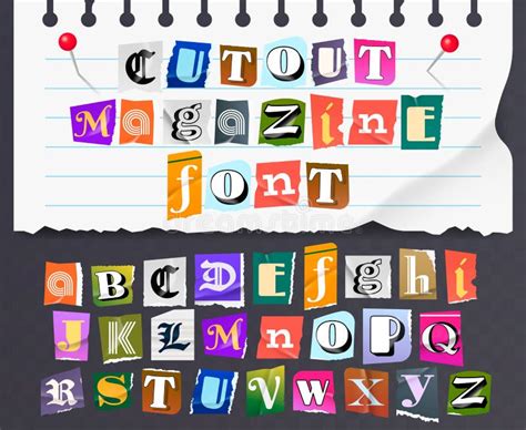 Newspaper Cutout Letters Font Stock Illustrations 291 Newspaper