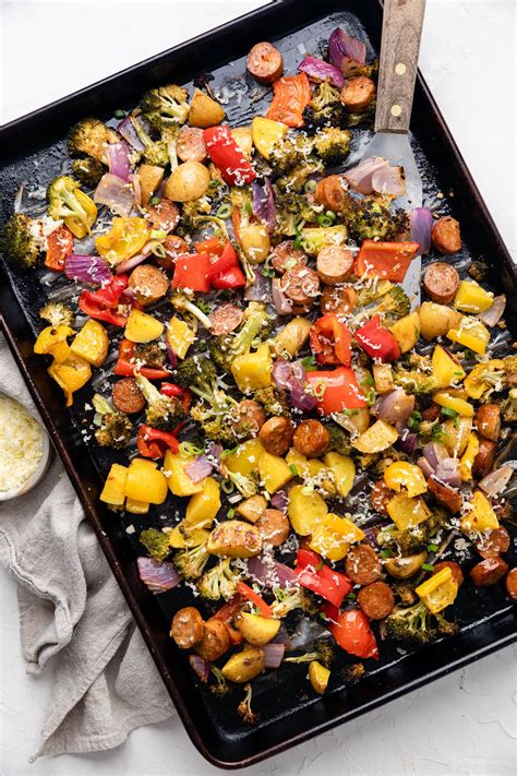 Sheet Pan Chicken Sausage And Veggies All The Healthy Things