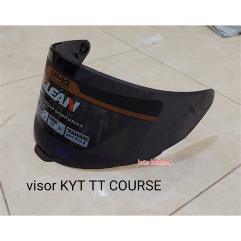 Jual KACA FLAT VISOR KYT TT COURSE DARK SMOKE Visor TTC Shopee