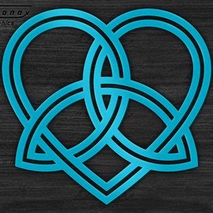 Celtic Knot Laser Cut File Celtic Heart Knot Svg Triquetra Heart