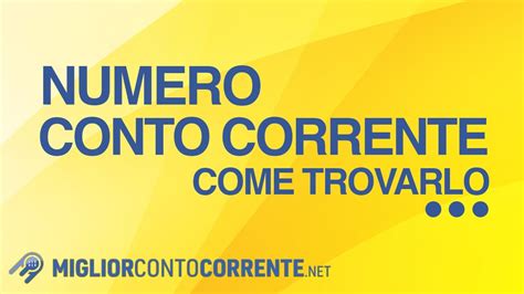 Numero Conto Corrente Come Trovarlo YouTube