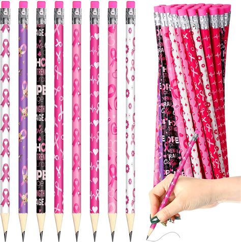 Amazon Harloon Breast Cancer Awareness Pencils Bulk Pink Ribbon