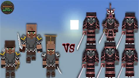 Team Villagers Soldiers Vs Team Illager Soldiers Minecraft Bedrock