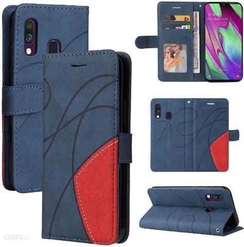 Etui Do Samsung Galaxy A Dwukolorowe Szwy Etui Folio Ze Sk Ry Pu Z Na