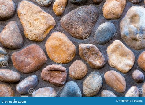 River Stone Rock Wall Background Closeup Detail Stock Photo - Image of ...