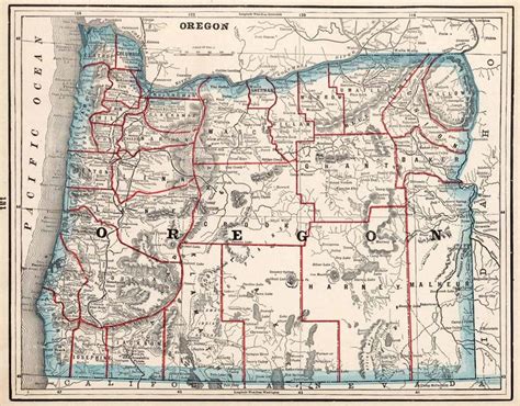 1893 Map Of Oregon Via Mapgeeks Oregon Map Map Historical Maps