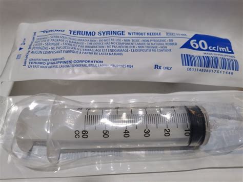 Syringe Terumo 60cc Luer Lock Trivergent Manufacturing