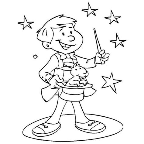 Coloriage Magicien couleur dessin gratuit à imprimer