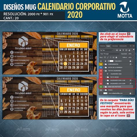 Dise O Taza Calendario Corporativo Para Sublimar